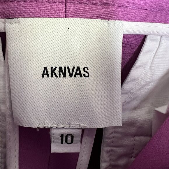 AKNVAS Size 10 High Rise Pleated Straight Leg Trouser Suit Pant O'Connor Orchid - Picture 4 of 5